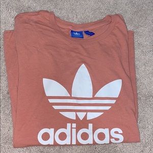 pink/peach adidas top